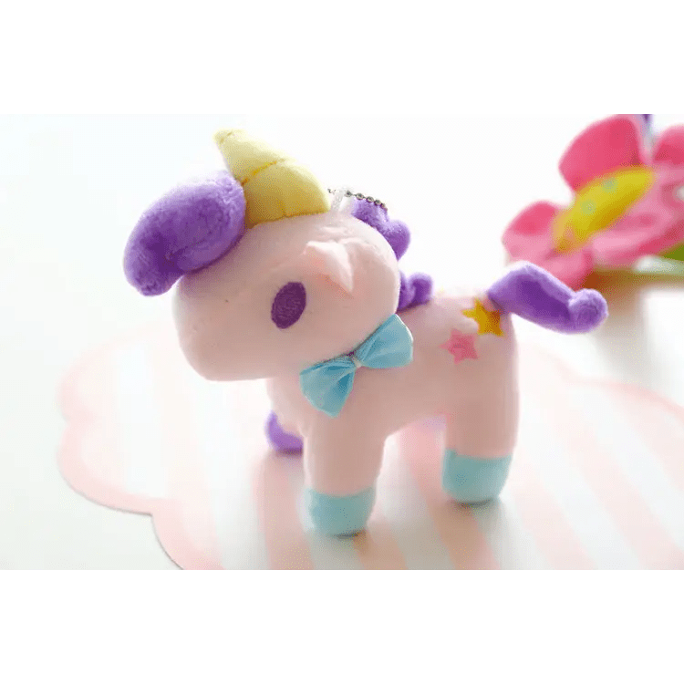Pastel Miniature Unicorn Plush Keychain and Phone Strap - Cosparty