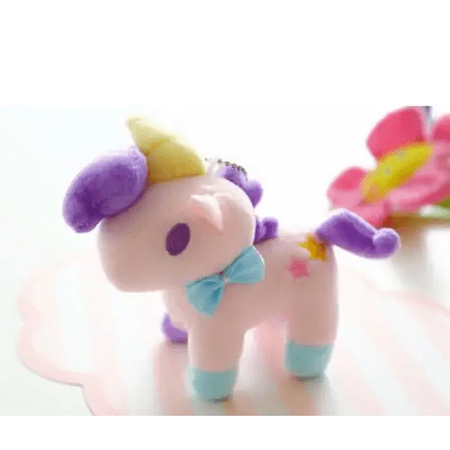 Pastel Miniature Unicorn Plush Keychain and Phone Strap - Cosparty
