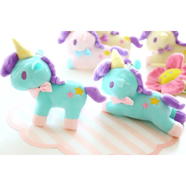 Pastel Miniature Unicorn Plush Keychain and Phone Strap - Cosparty