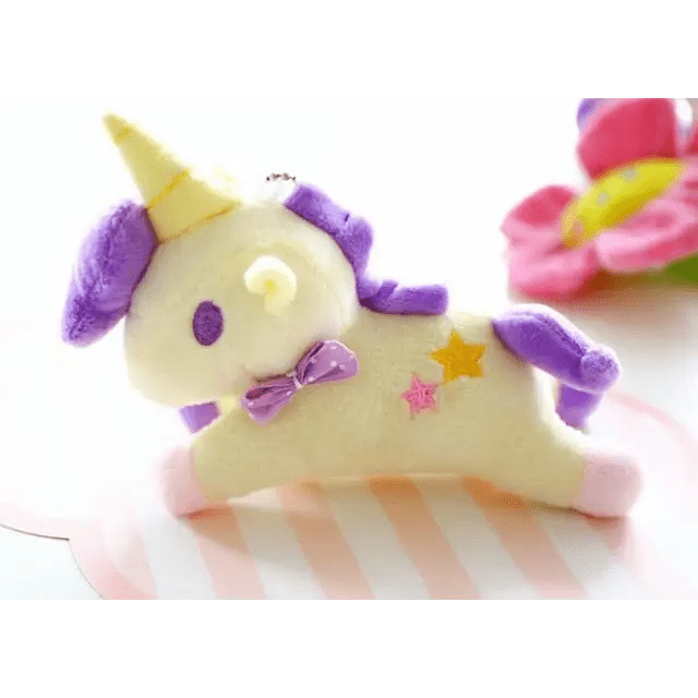 Pastel Miniature Unicorn Plush Keychain and Phone Strap - Cosparty