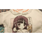 Pastel Otaku Anime Girl Collared Sweater in Pink and Purple - sweater