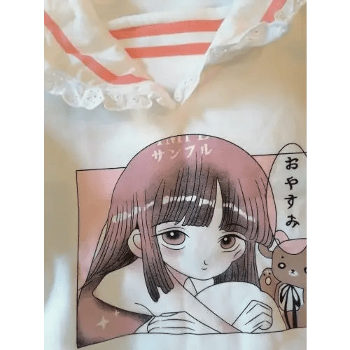 Pastel Otaku Anime Girl Collared Sweater in Pink and Purple - Cosparty