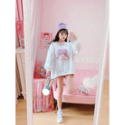 Pastel Otaku Anime Girl Collared Sweater in Pink and Purple - Cosparty