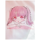 Pastel Otaku Anime Girl Collared Sweater in Pink and Purple - sweater