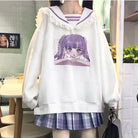 Pastel Otaku Anime Girl Collared Sweater in Pink and Purple - sweater