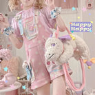 Pastel Party Dragon Plush Handbag for Kawaii Fashion Enthusiasts - White - bag