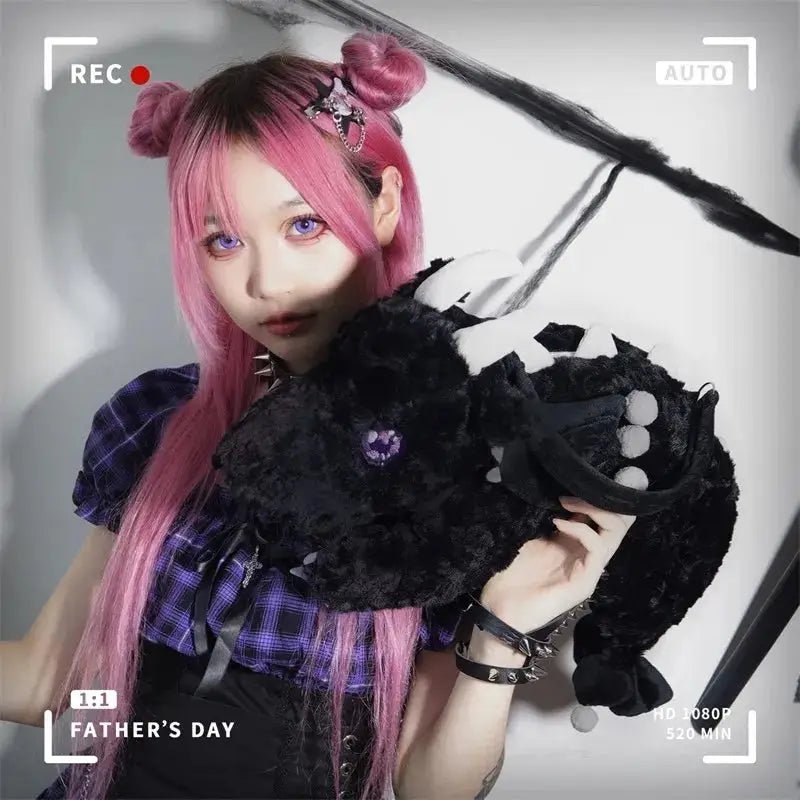Pastel Party Dragon Plush Handbag for Kawaii Fashion Enthusiasts - Cosparty