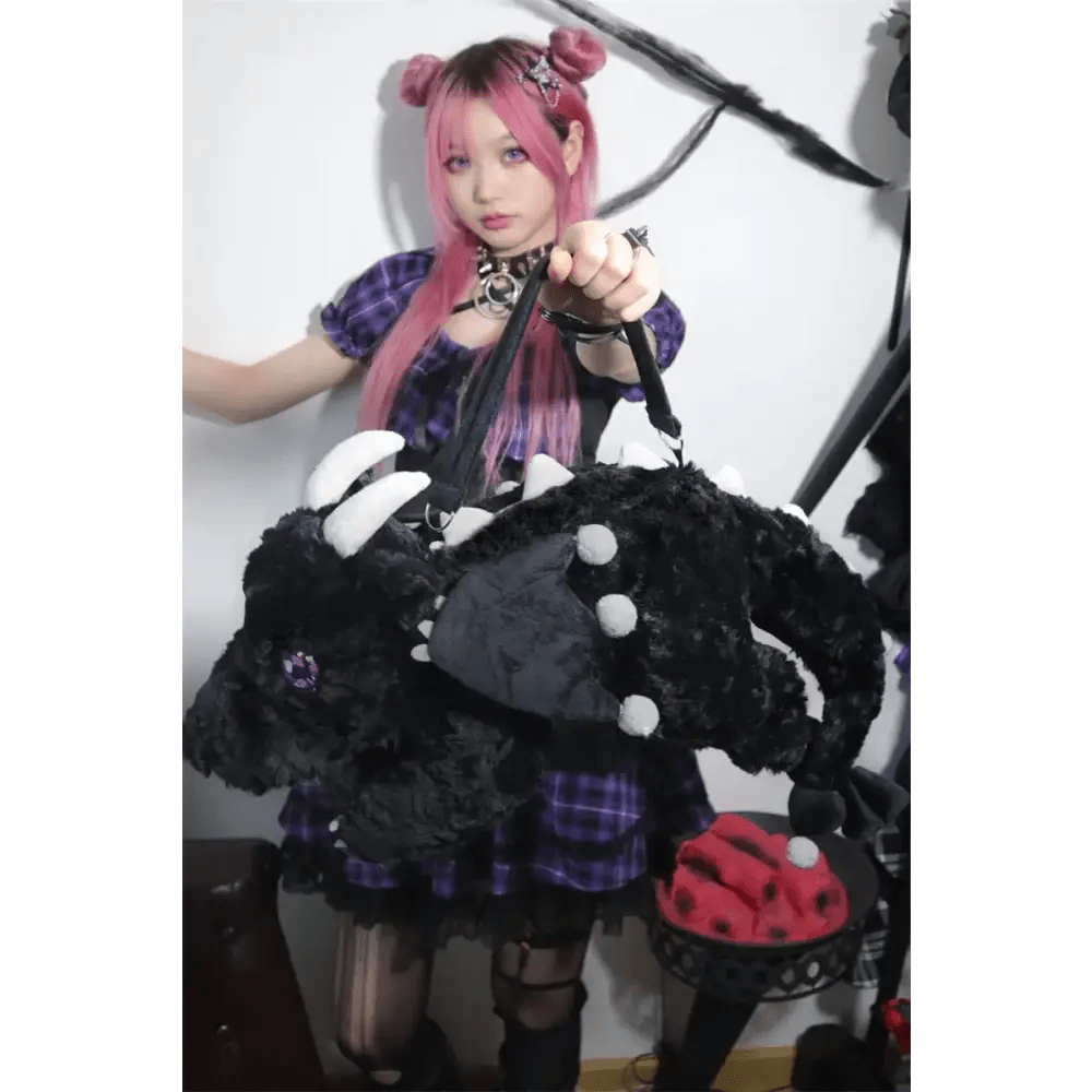 Pastel Party Dragon Plush Handbag for Kawaii Fashion Enthusiasts - Cosparty
