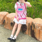 Pastel Party - Kei Birthday Cake Knit Vest for Sweet Celebrations - Cosparty