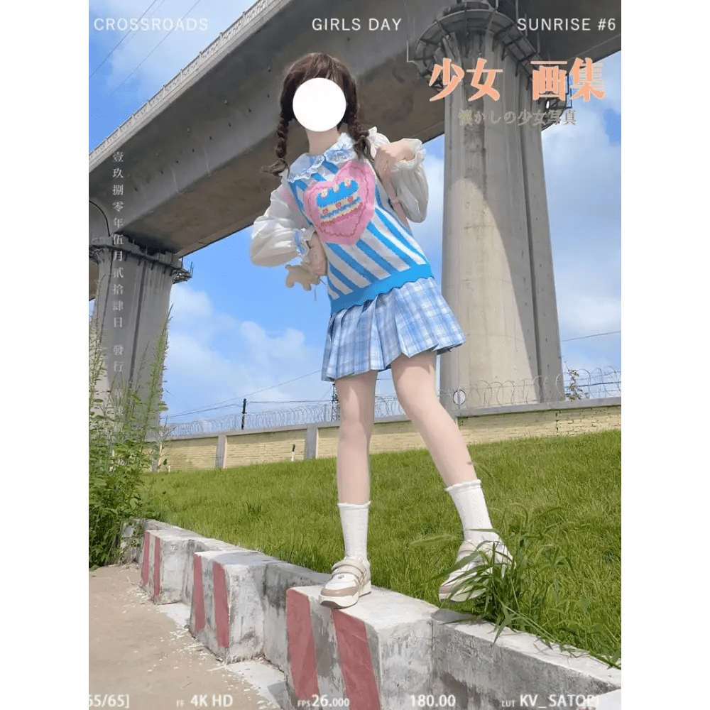 Pastel Party - Kei Birthday Cake Knit Vest for Sweet Celebrations - Cosparty