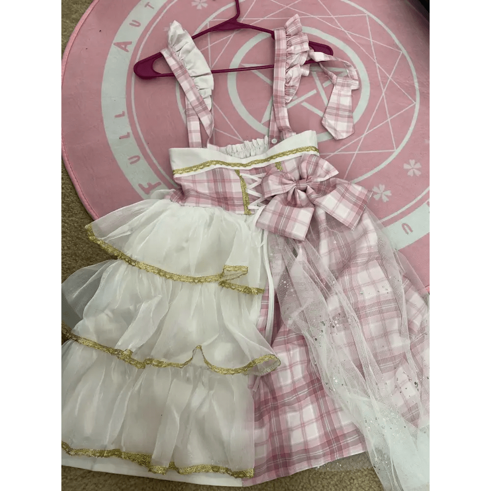 Pastel Patchwork Cherry Blossom Lolita Dress for Kawaii Princesses - Cosparty