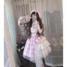 Pastel Patchwork Cherry Blossom Lolita Dress for Kawaii Princesses - Cosparty