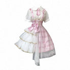 Pastel Patchwork Cherry Blossom Lolita Dress for Kawaii Princesses - Cosparty
