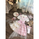 Pastel Patchwork Cherry Blossom Lolita Dress for Kawaii Princesses - dress