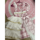 Pastel Patchwork Cherry Blossom Lolita Dress for Kawaii Princesses - Cosparty
