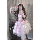 Pastel Patchwork Cherry Blossom Lolita Dress for Kawaii Princesses - Cosparty