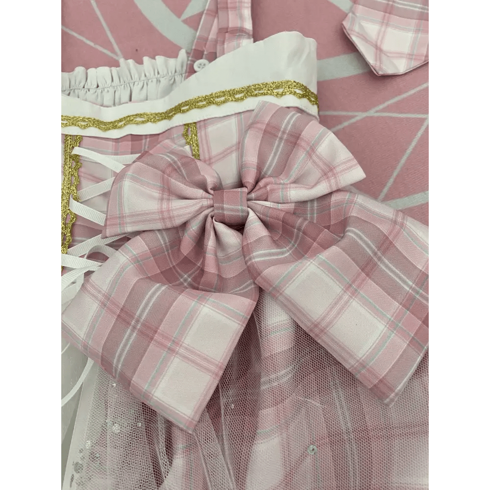 Pastel Patchwork Cherry Blossom Lolita Dress for Kawaii Princesses - Cosparty