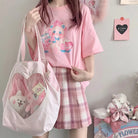 Pastel Peach Bear Tee Inspired by Kawaii Fashion and Anime - Cosparty
