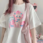 Pastel Peach Bear Tee Inspired by Kawaii Fashion and Anime - tshirt