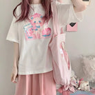 Pastel Peach Bear Tee Inspired by Kawaii Fashion and Anime - tshirt