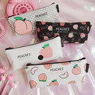 Pastel Peach Cosmetic and Pencil Bags - bags