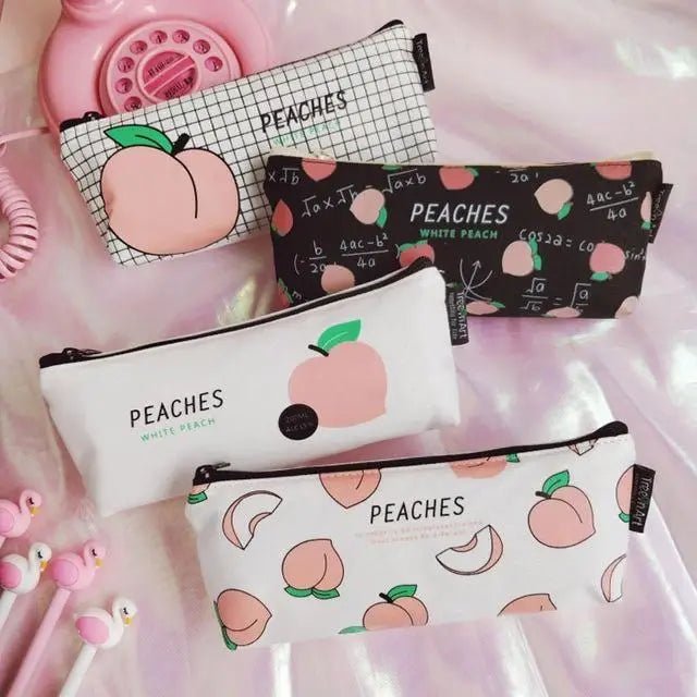 Pastel Peach Cosmetic and Pencil Bags - Cosparty
