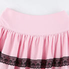 Pastel Pink and Jet Black Layered Ruffle Skirt - Cosparty