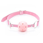 Pastel Pink Ball Style Gag in Vegan and Non-Toxic Materials - gag