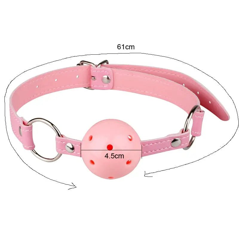 Pastel Pink Ball Style Gag in Vegan and Non - Toxic Materials - Cosparty