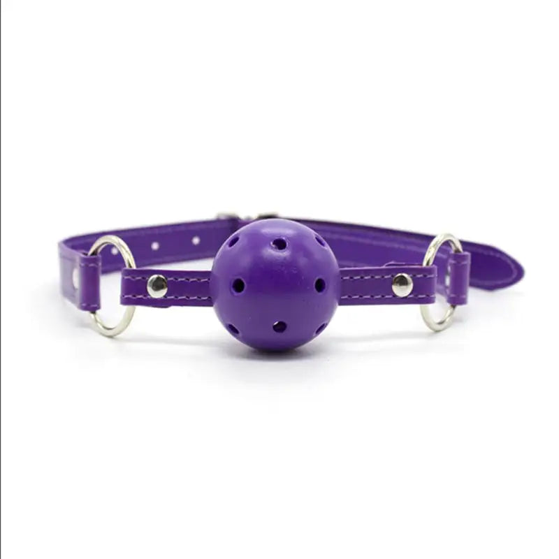 Pastel Pink Ball Style Gag in Vegan and Non-Toxic Materials - Purple Ball Gag - gag