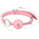 Pastel Pink Ball Style Gag in Vegan and Non-Toxic Materials - gag