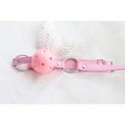 Pastel Pink Ball Style Gag in Vegan and Non-Toxic Materials - gag