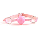 Pastel Pink Ball Style Gag in Vegan and Non-Toxic Materials - gag