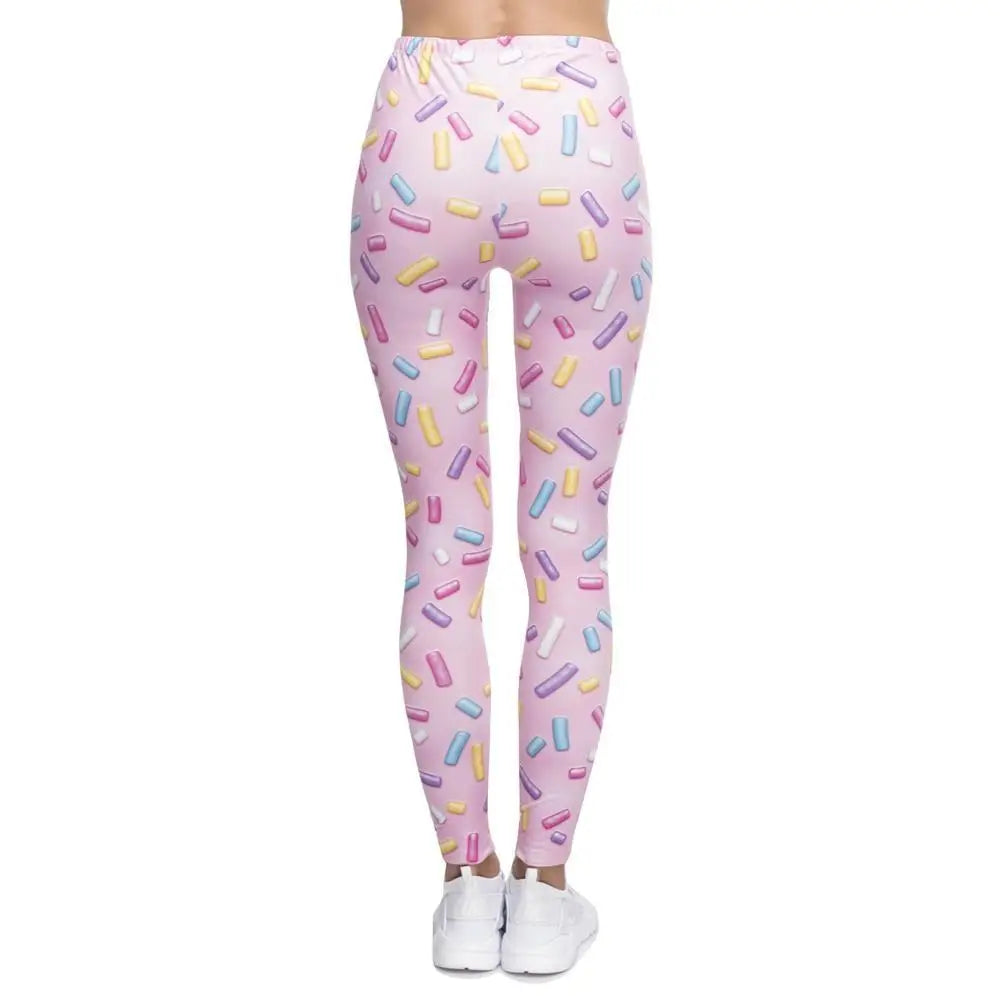 Pastel Pink Candy Sprinkle Leggings for Sweet Cosparty Style 30 cm - pants