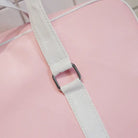 Pastel Pink Kawaii Duffle Handbag with Lace and Bow Details - Purse