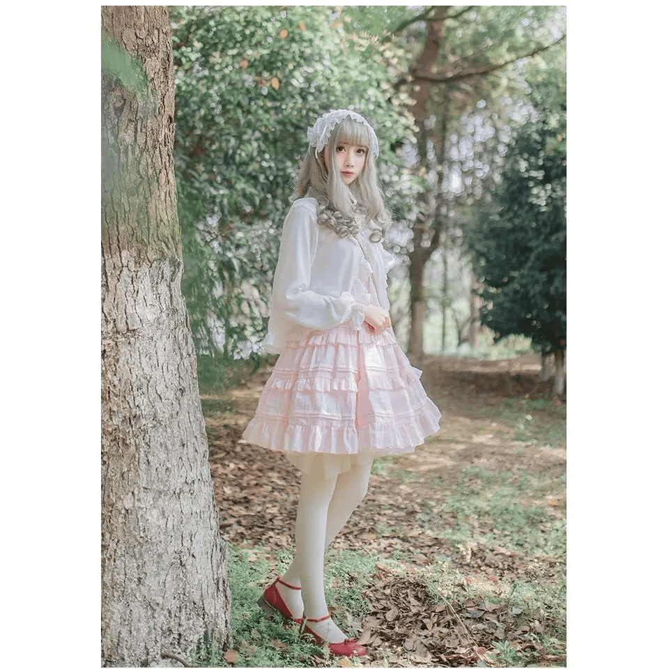 Pastel Pink Lolita Dress for Elegant Kawaii Fashion Lovers - Cosparty