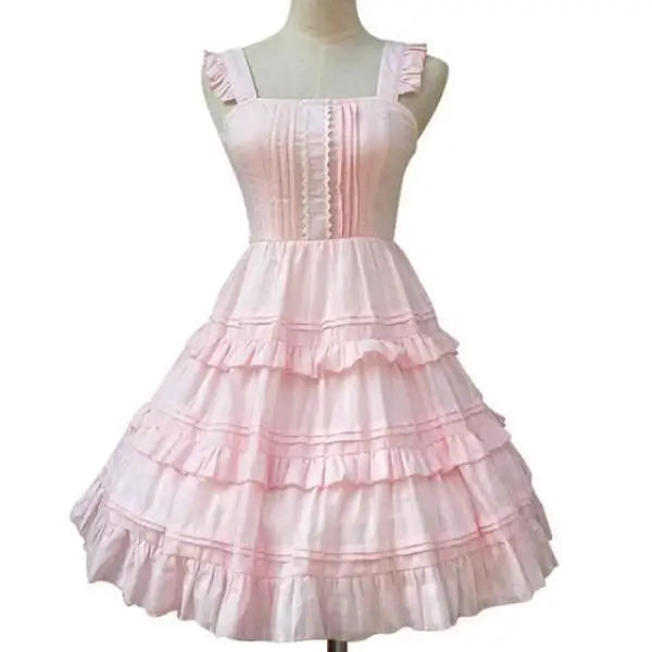 Pastel Pink Lolita Dress for Elegant Kawaii Fashion Lovers - dress