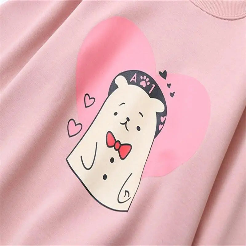 Pastel Pink Polar Bear Crewneck Sweatshirt for Kawaii Lovers - sweater