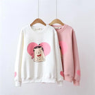 Pastel Pink Polar Bear Crewneck Sweatshirt for Kawaii Lovers - sweater