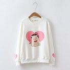 Pastel Pink Polar Bear Crewneck Sweatshirt for Kawaii Lovers - Cosparty