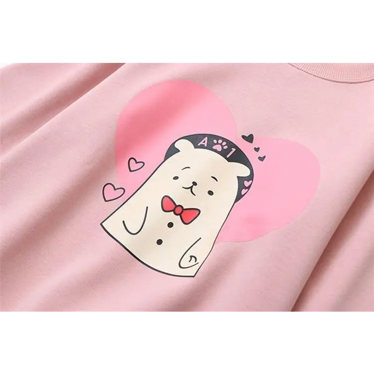 Pastel Pink Polar Bear Crewneck Sweatshirt for Kawaii Lovers - sweater