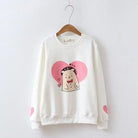 Pastel Pink Polar Bear Crewneck Sweatshirt for Kawaii Lovers - sweater