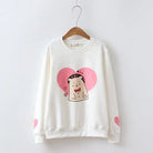 Pastel Pink Polar Bear Crewneck Sweatshirt for Kawaii Lovers - Cosparty