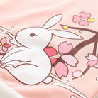Pastel Pink Sakura Blossom Bunny Hoodie in Soft Material - Cosparty