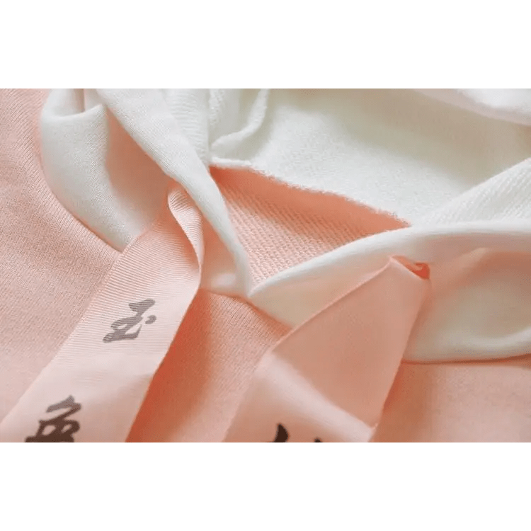 Pastel Pink Sakura Blossom Bunny Hoodie in Soft Material - Cosparty