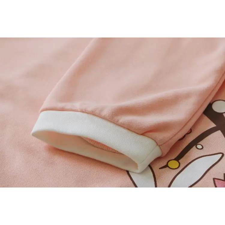 Pastel Pink Sakura Blossom Bunny Hoodie in Soft Material - sweater