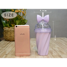 Pastel Princess Bow Water Bottle in Pink Purple Magenta and Cyan - Bottle