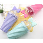 Pastel Princess Bow Water Bottle in Pink Purple Magenta and Cyan - Bottle