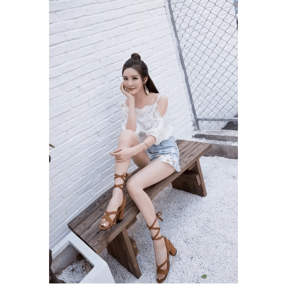 Pastel Princess Embroidered Denim Daisy Shorts - Cosparty