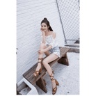 Pastel Princess Embroidered Denim Daisy Shorts - Cosparty